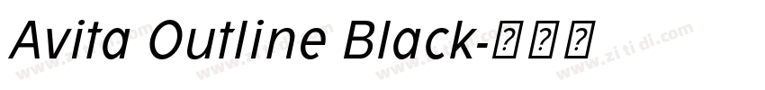 Avita Outline Black字体转换